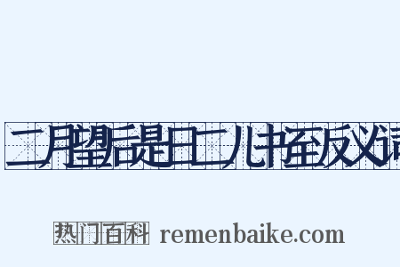 二月望后是日二儿书至反义词是什么意思的图片